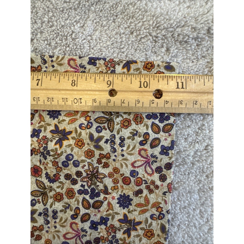 Alan Flusser Button Up Shirt LG Men's Tan Floral Short Sleeve Casual - Picture 14 of 16